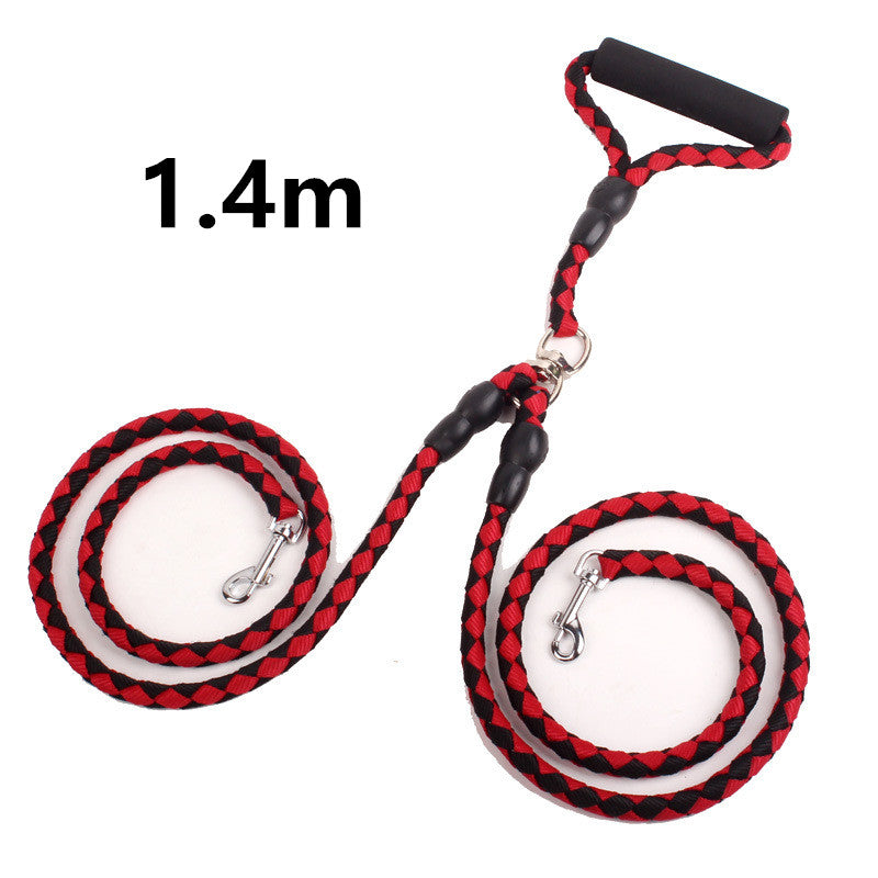 Double-ended traction lead for dogs