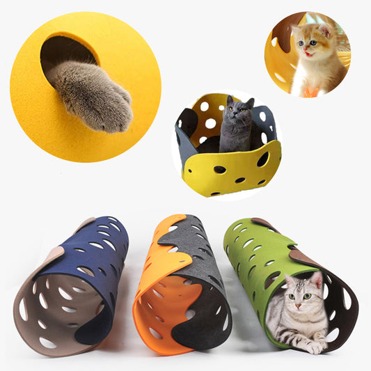 Cat felt collapsible tunnel