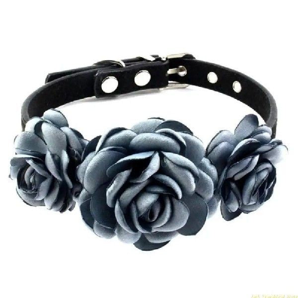 Dog Collar for Female Dogs Cats Floral Decorations Rose Pet