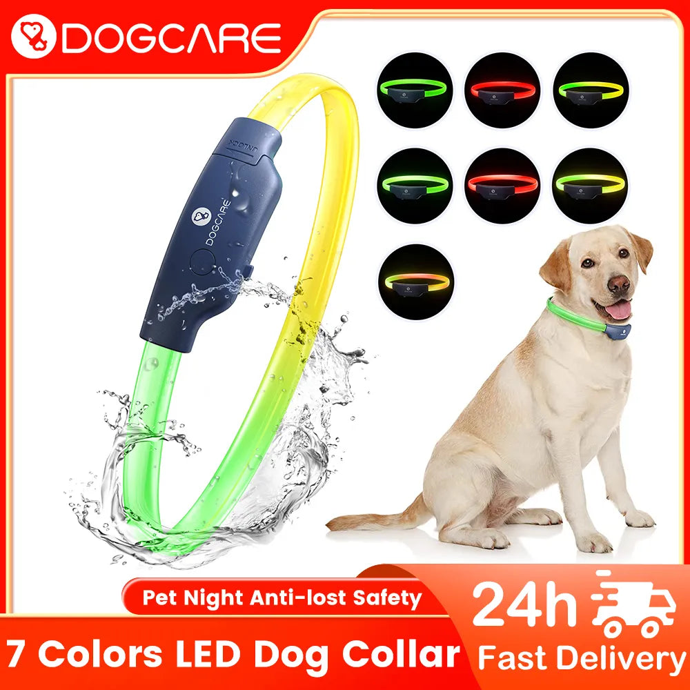 DOGCARE 7 Colors  LED Dog Collar