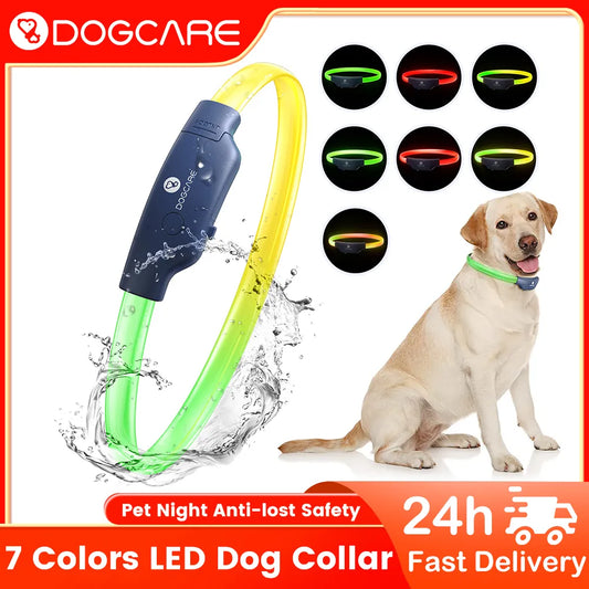 DOGCARE 7 Colors  LED Dog Collar