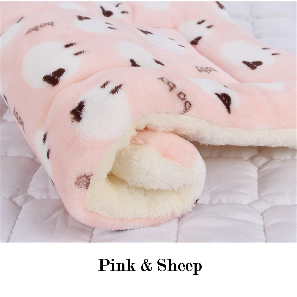 Soft flannel pet soft fleece mat/blanket