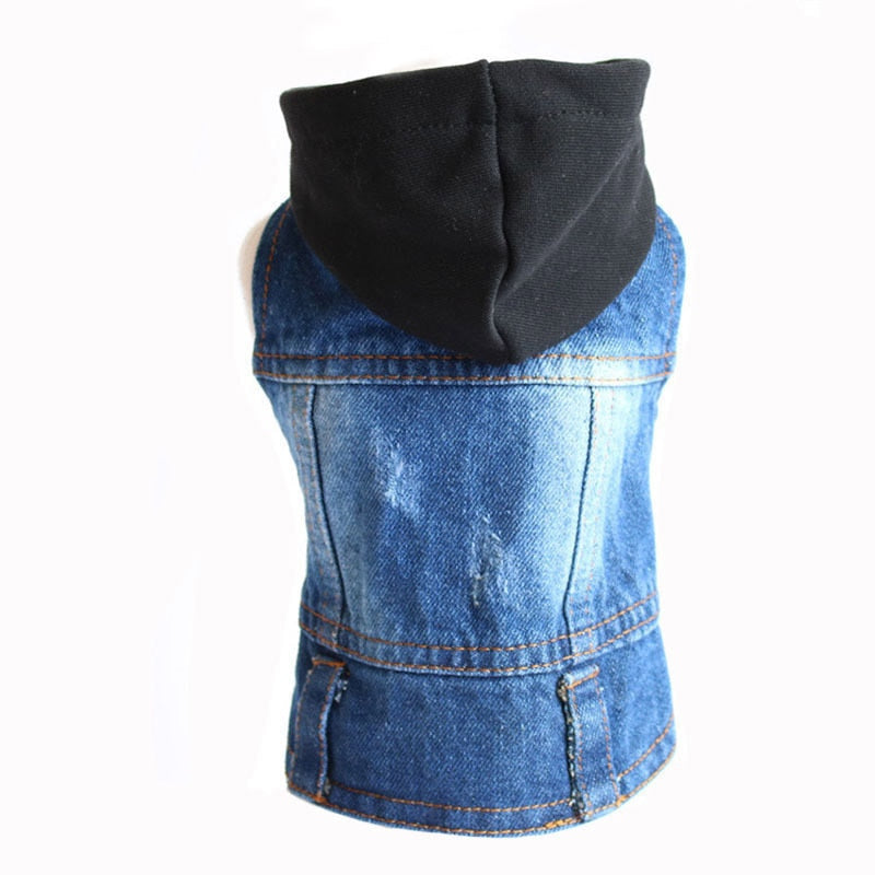 XS-2XL Denim Dog Clothes Cowboy Pet Dog Coat