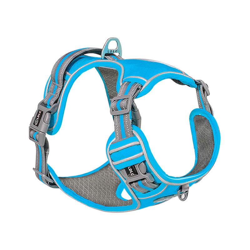 Reflective nylon dog harness