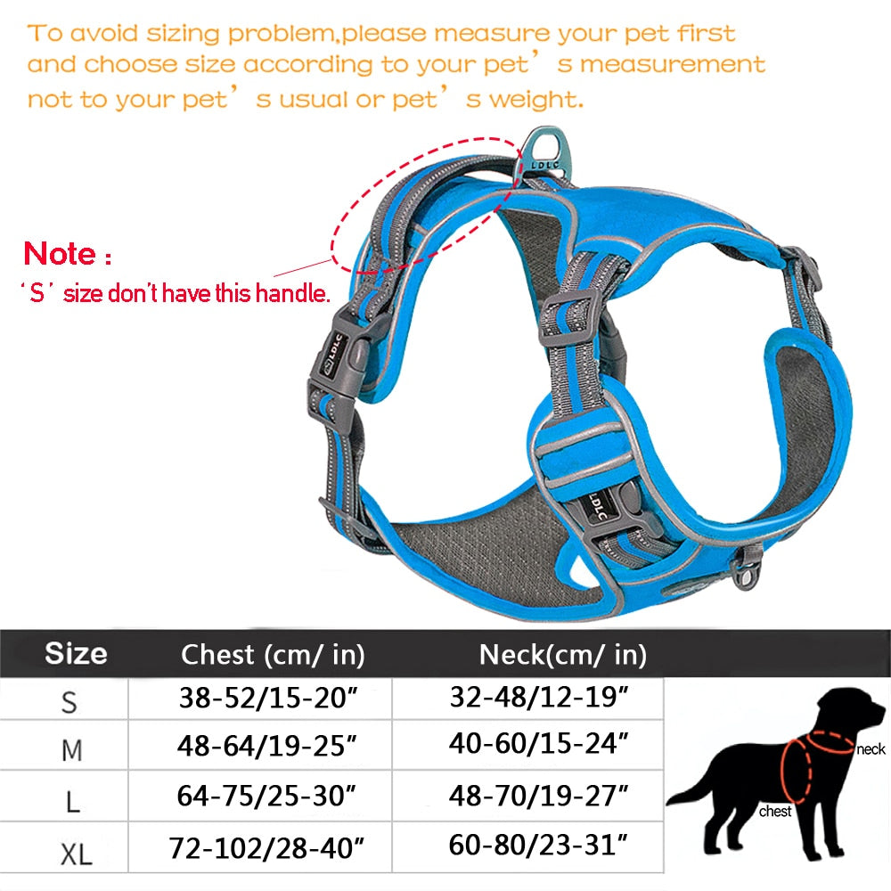 Reflective nylon dog harness