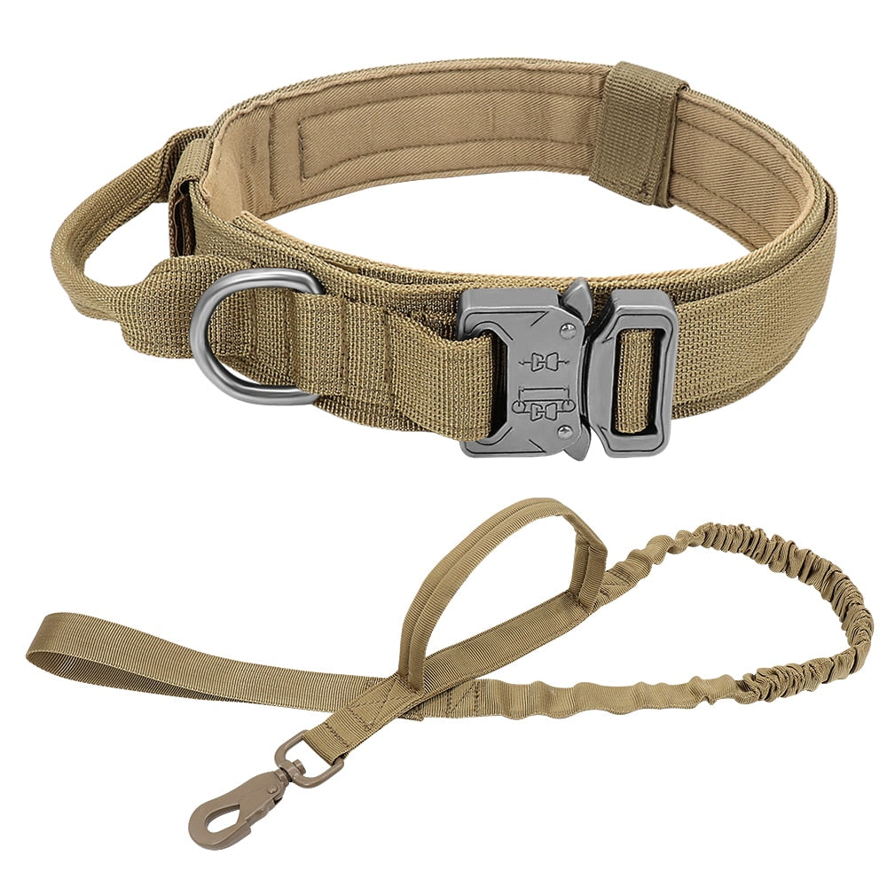 Military Tactical Dog Collar Elastic Lead Set