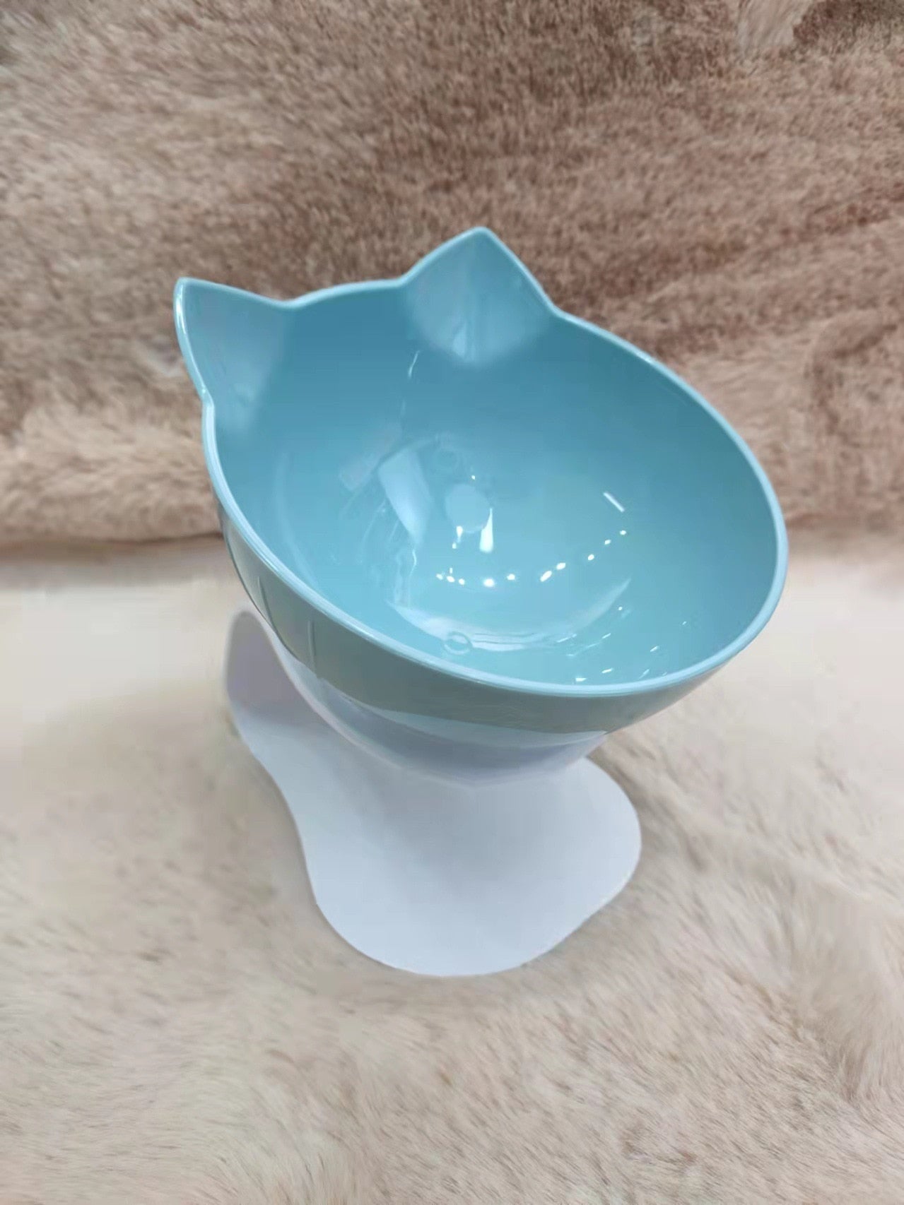 Non-slip single/double cat bowl with stand