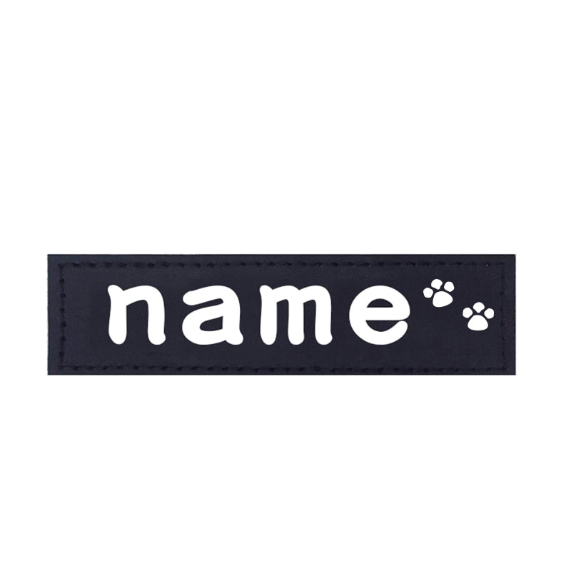 2PCS PU Personalized Dog Name Tag Name Patches