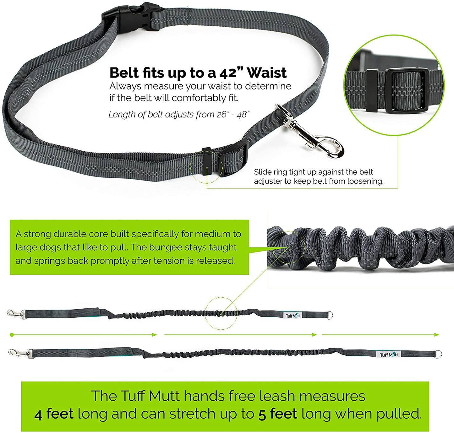 Tuff Mutt dog training lead with shock absorption 