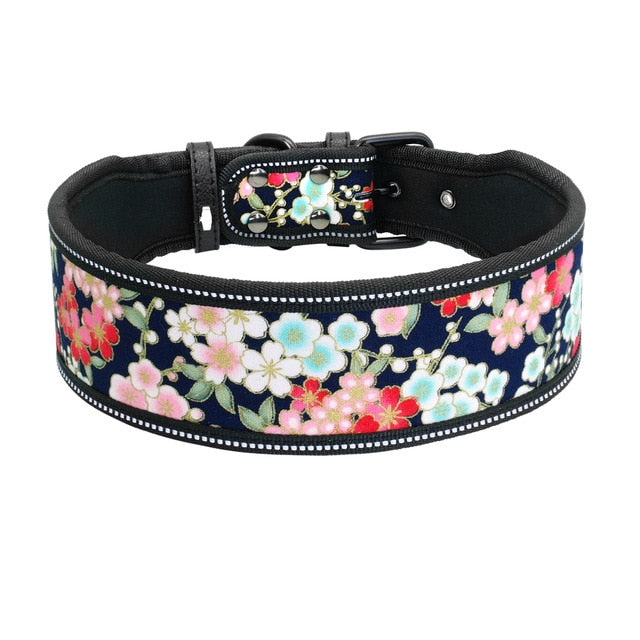 Large dogs reflective dog collar