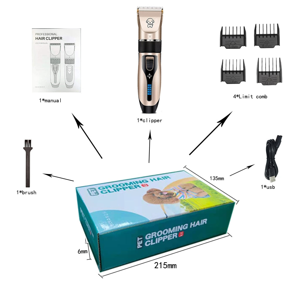 Dog Clippers Electric Hair Animals Grooming