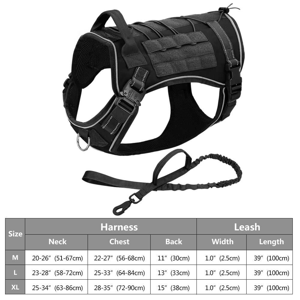 Pet Artist Tactical Dog Harness & Lead Set