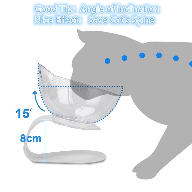 Non-slip single/double cat bowl with stand