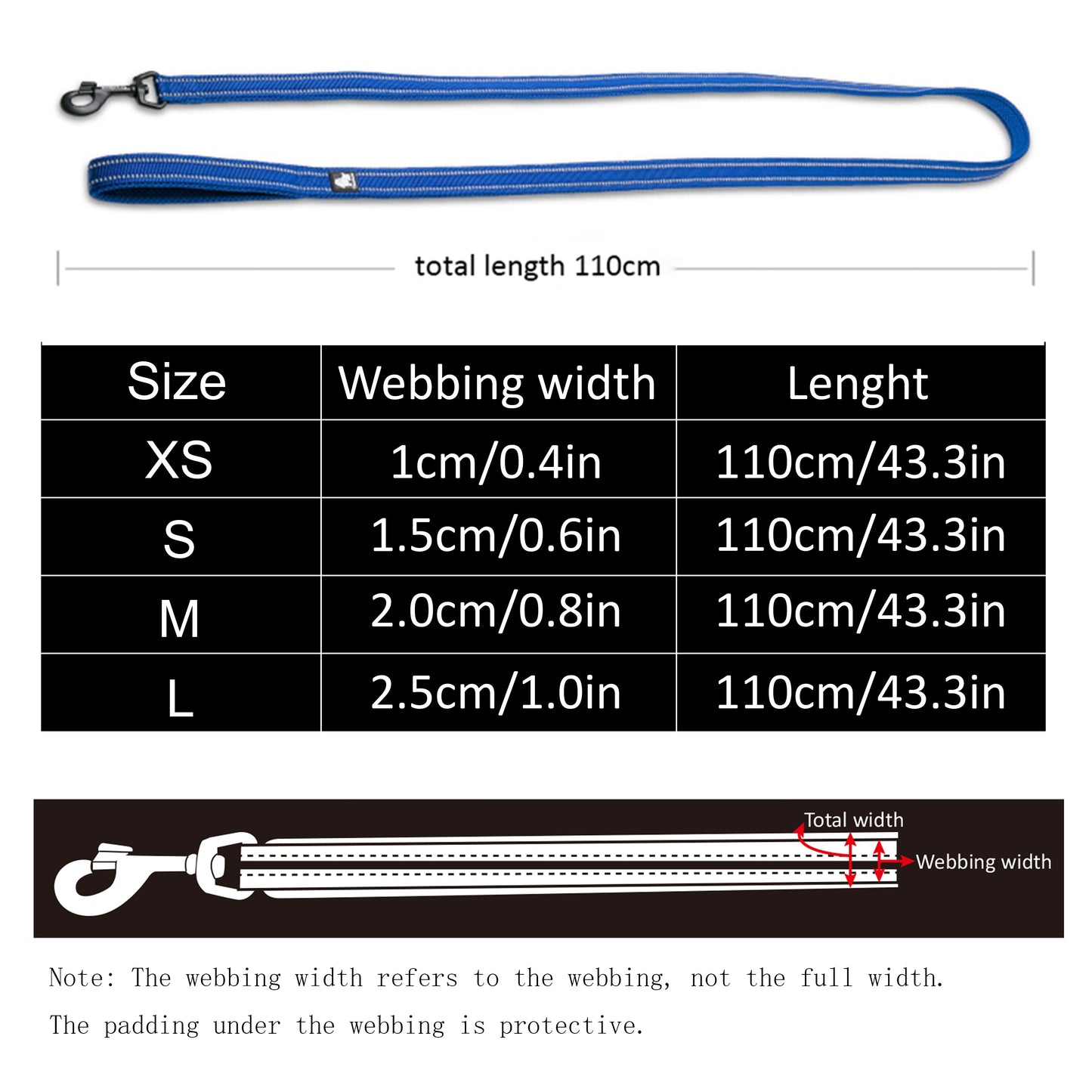 Truelove Soft Dog Pet Leash 11 Color Length 110cm