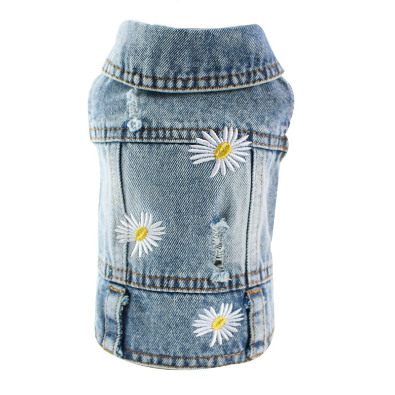 XS-2XL Denim Dog Clothes Cowboy Pet Dog Coat