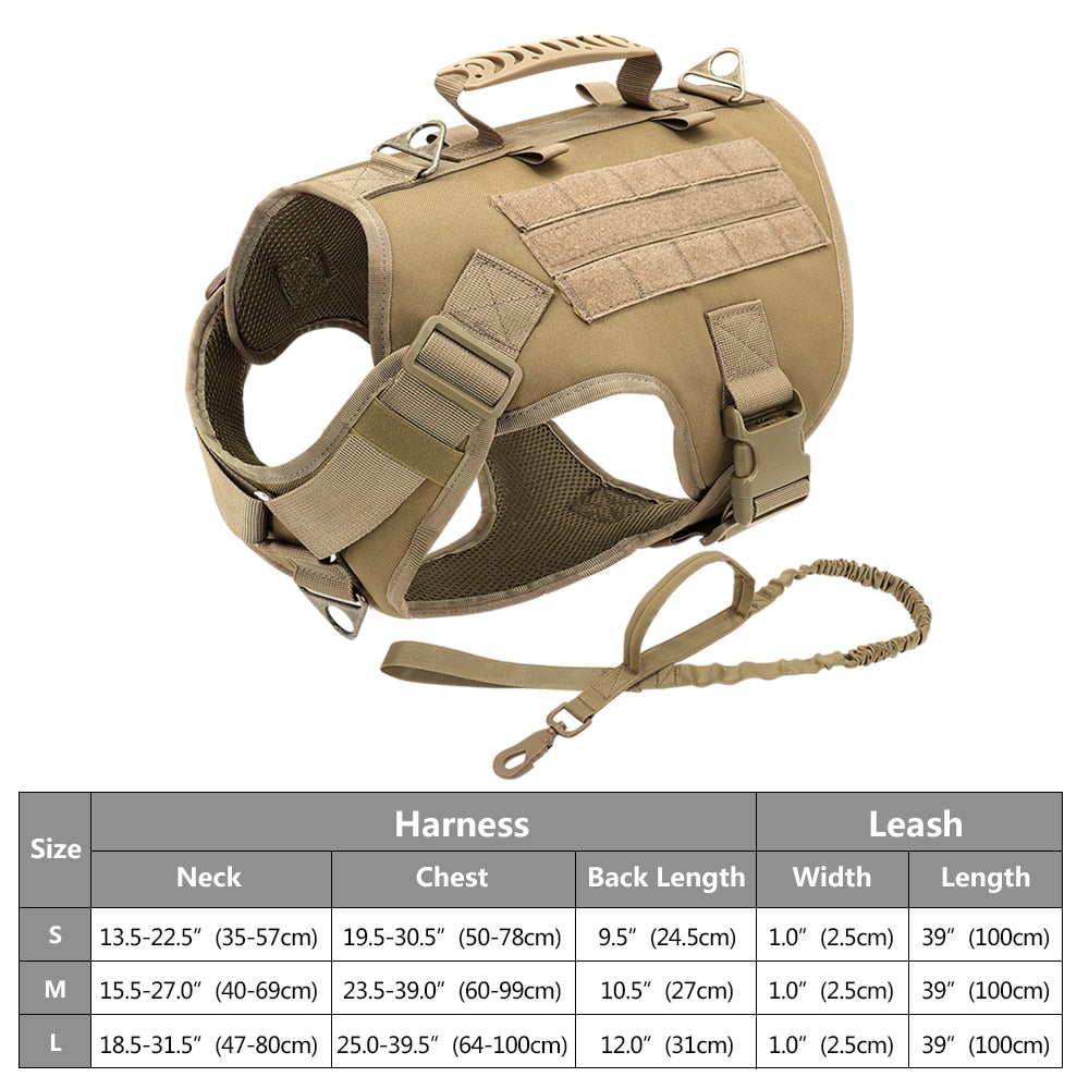 Pet Artist Tactical Dog Harness & Lead Set