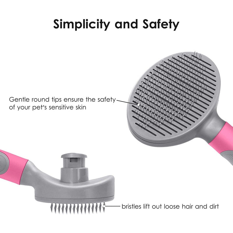 Benepaw Efficient Self Cleaning Slicker Pet Grooming Brush