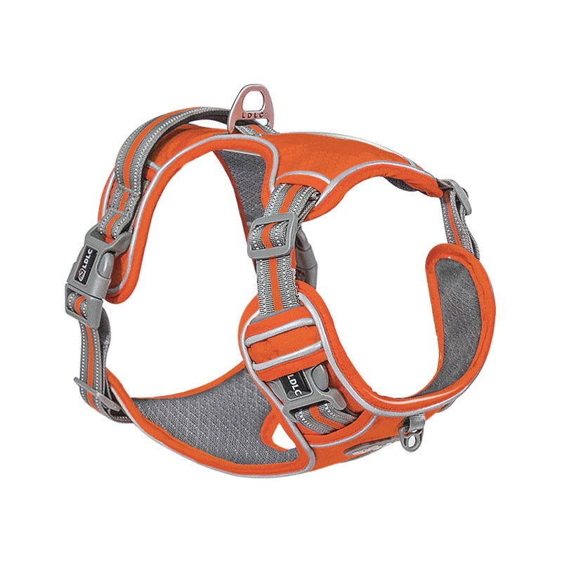 Reflective nylon dog harness