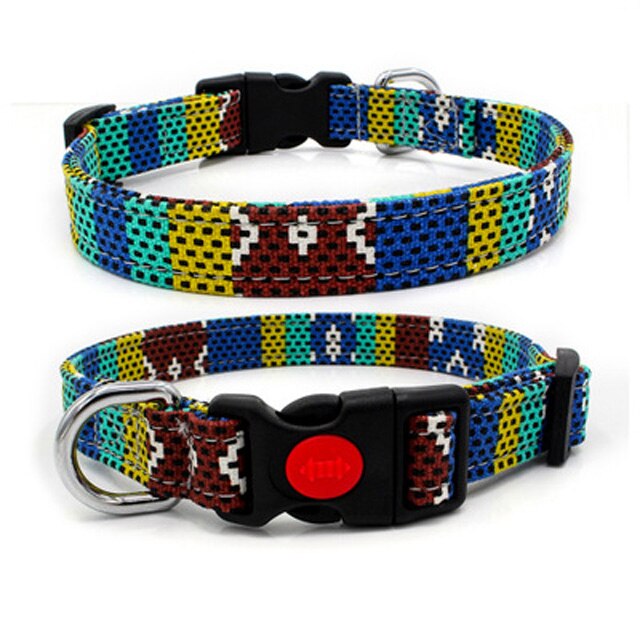 Bohemian style nylon dog collar