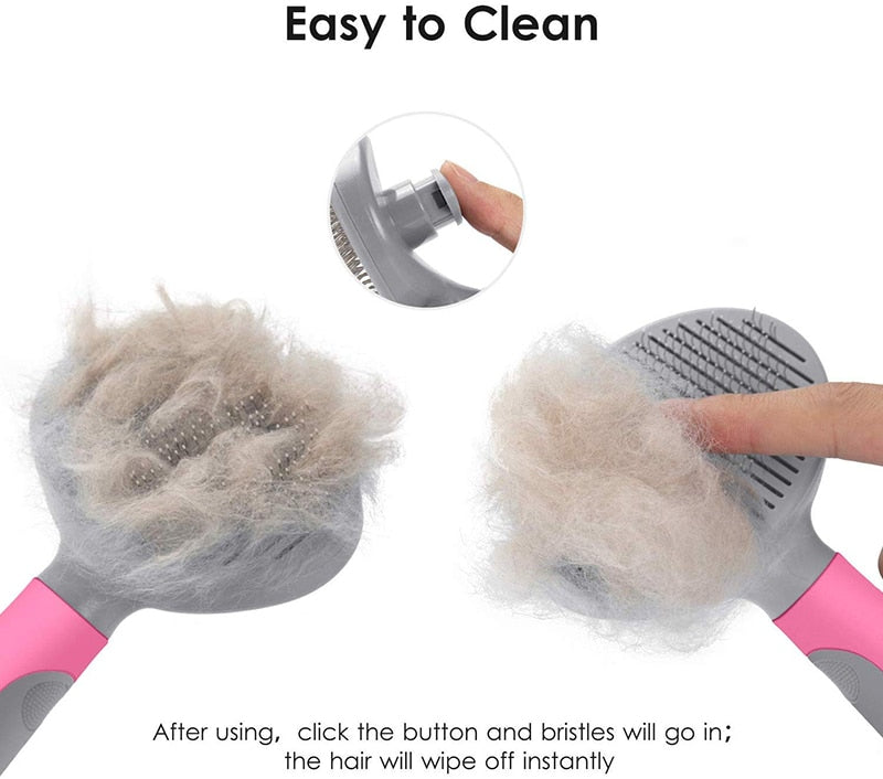 Benepaw Efficient Self Cleaning Slicker Pet Grooming Brush