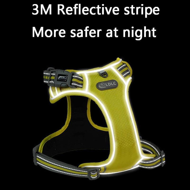 Reflective nylon dog harness