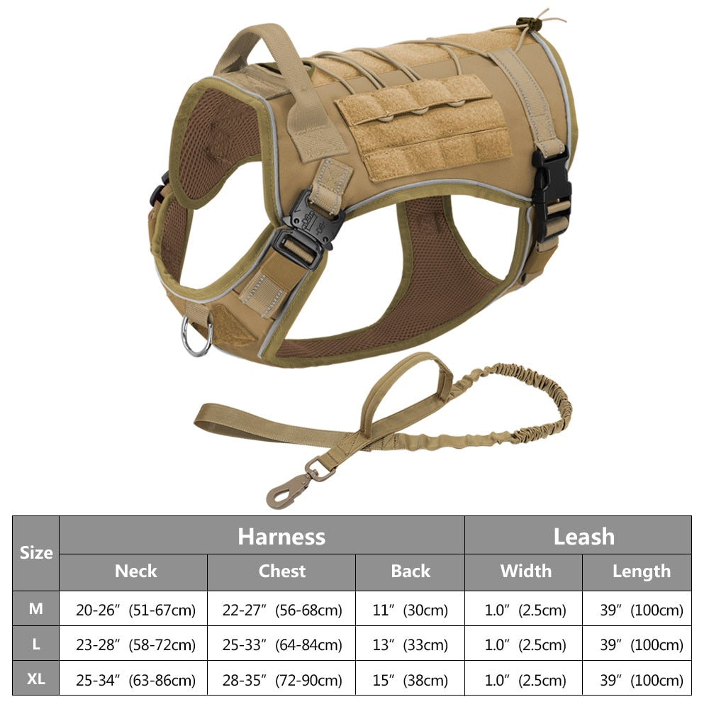 Pet Artist Tactical Dog Harness & Lead Set