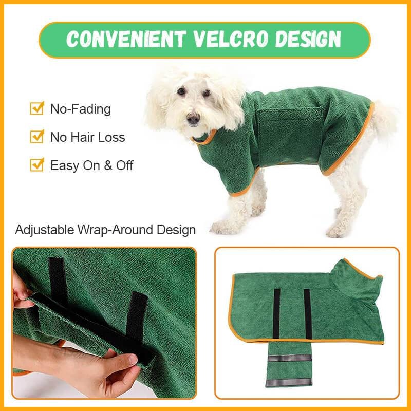 Pet Drying Coat Absorbent Bathrobe Towel