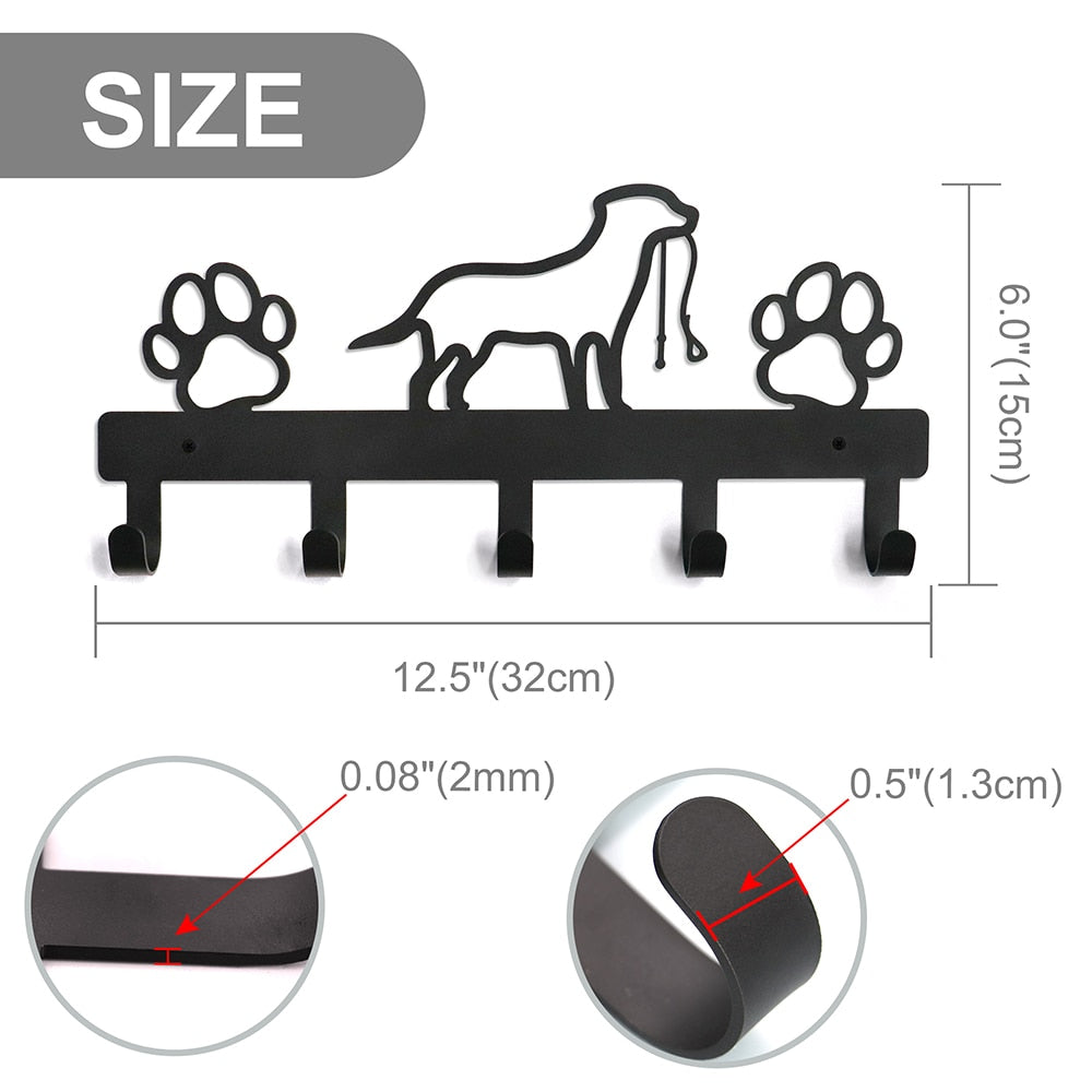 Wall-Mounted hanger for pet cloth/leads