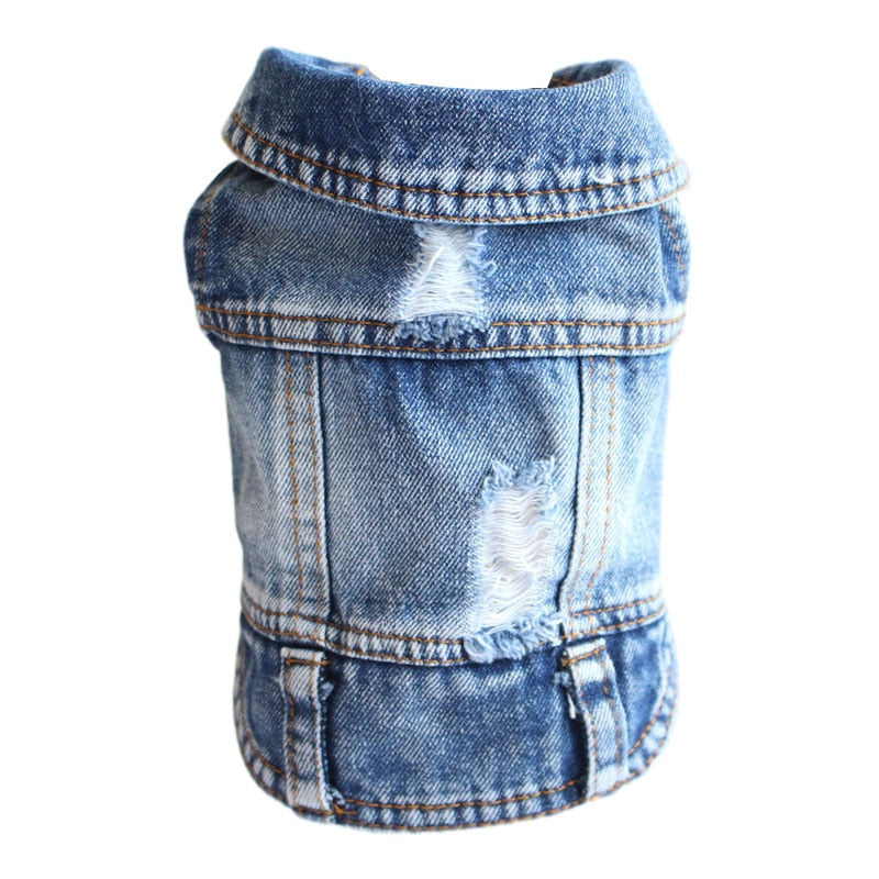 XS-2XL Denim Dog Clothes Cowboy Pet Dog Coat