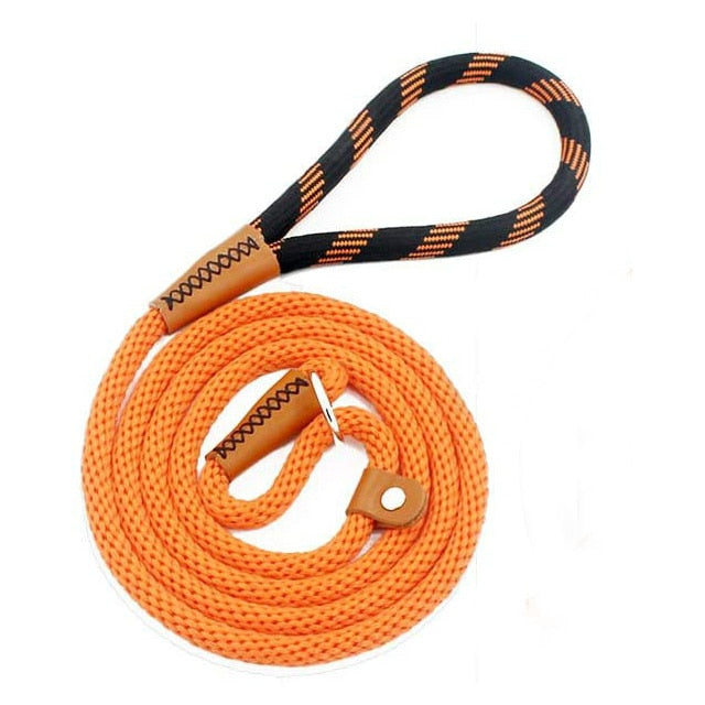 Orange/black 185cm training dog lead