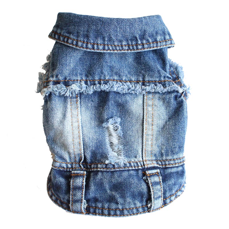 XS-2XL Denim Dog Clothes Cowboy Pet Dog Coat