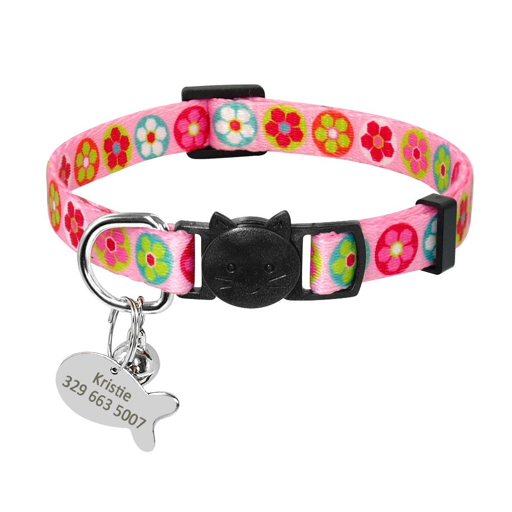 Safety Breakaway Cat Collars Quick Release Kitten Collar Personalized Custom