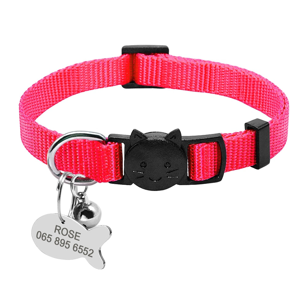 Safety Breakaway Cat Collars Quick Release Kitten Collar Personalized Custom