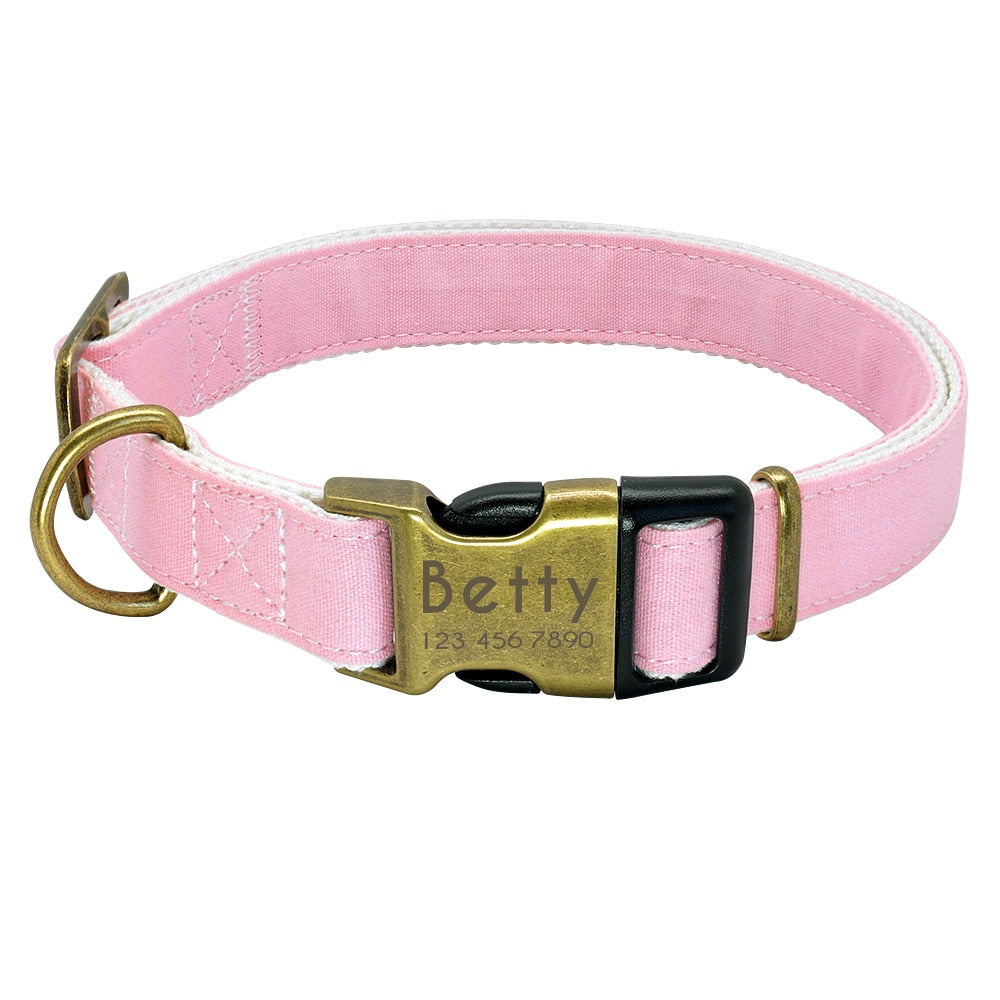 Personalized Dog Collar Nylon Small Large Dogs Puppy Collars Engrave Name ID