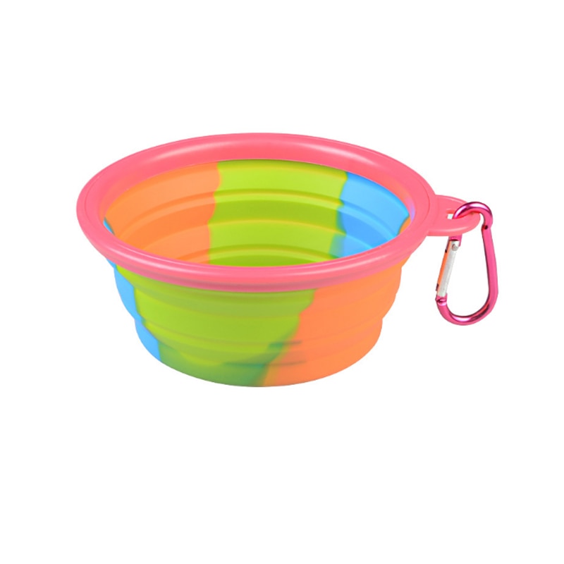 Folding silicone dog bowl