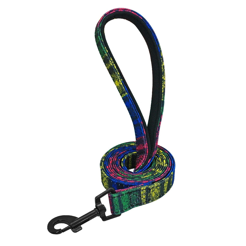 120cm Fashion Pattern Dog Leash Printed Nylon Pet Leash Rope For Small Medium Dogs