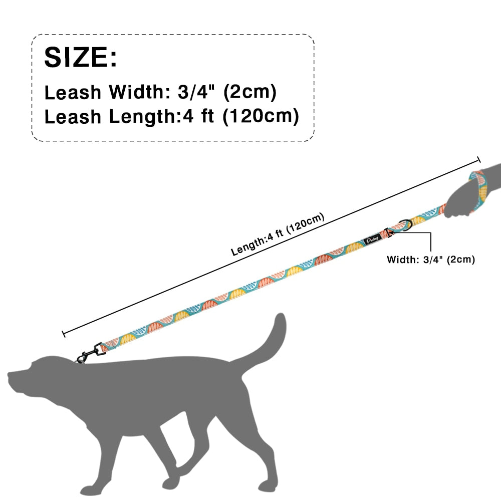 120cm Fashion Pattern Dog Leash Printed Nylon Pet Leash Rope For Small Medium Dogs