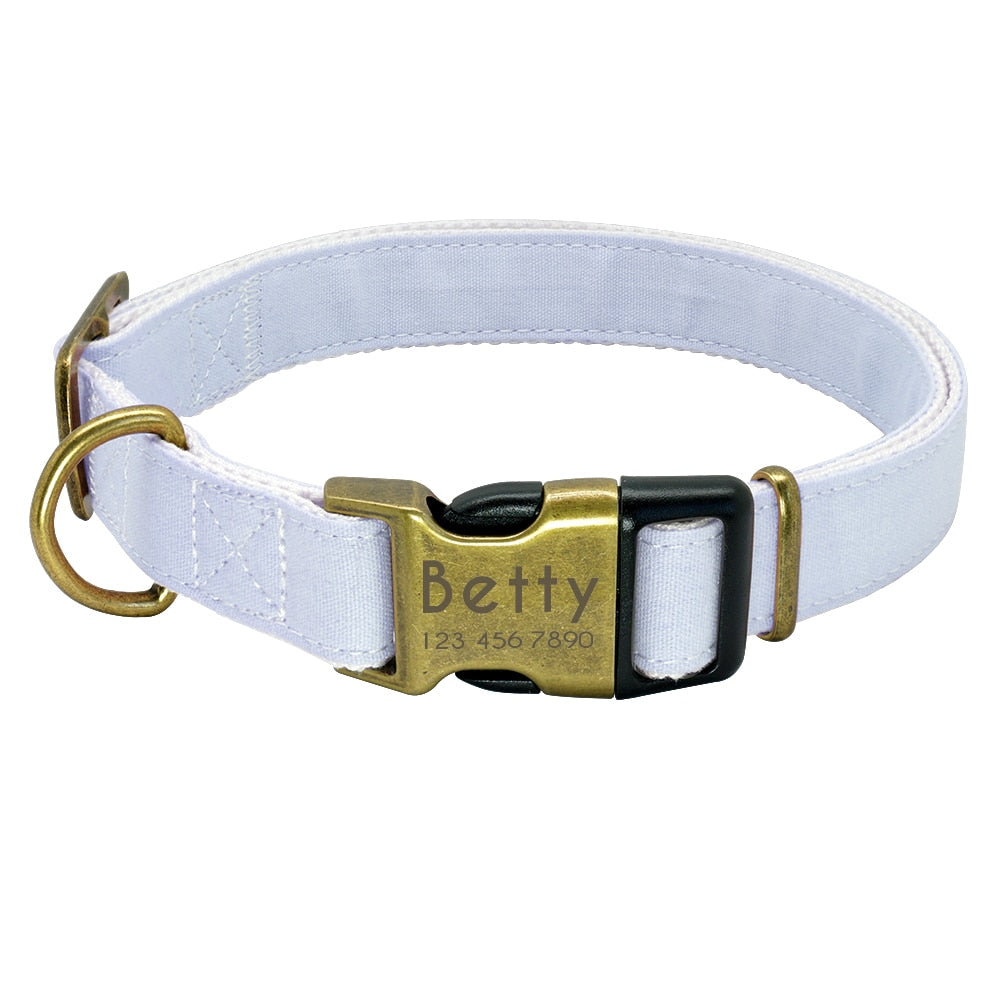 Personalized Dog Collar Nylon Small Large Dogs Puppy Collars Engrave Name ID