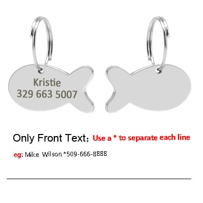 Personalized Quick Release Cat Name ID Tag - Free Engraving