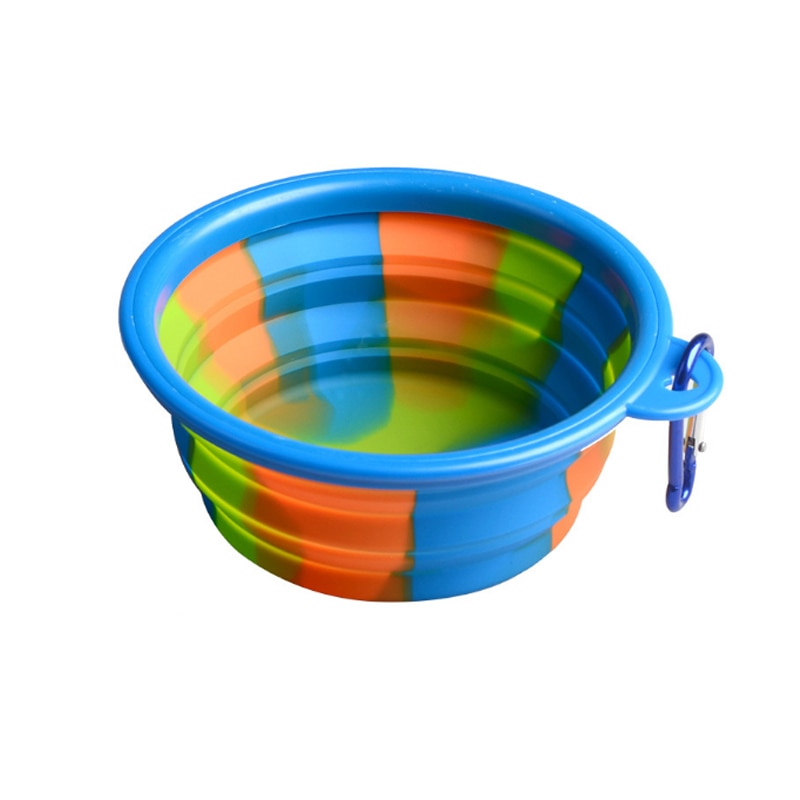 Folding silicone dog bowl