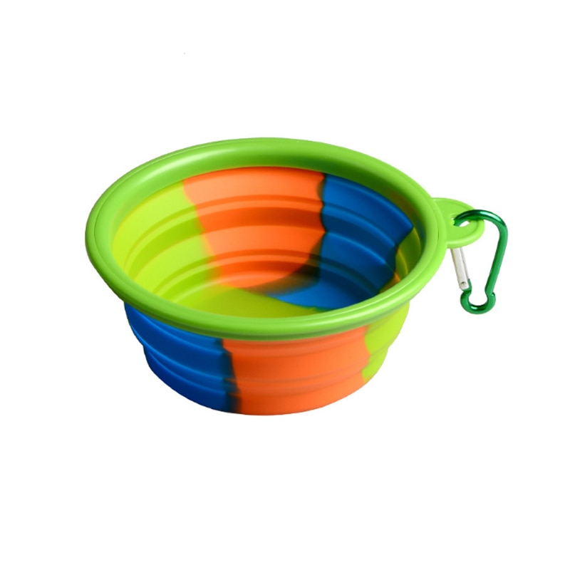 Folding silicone dog bowl