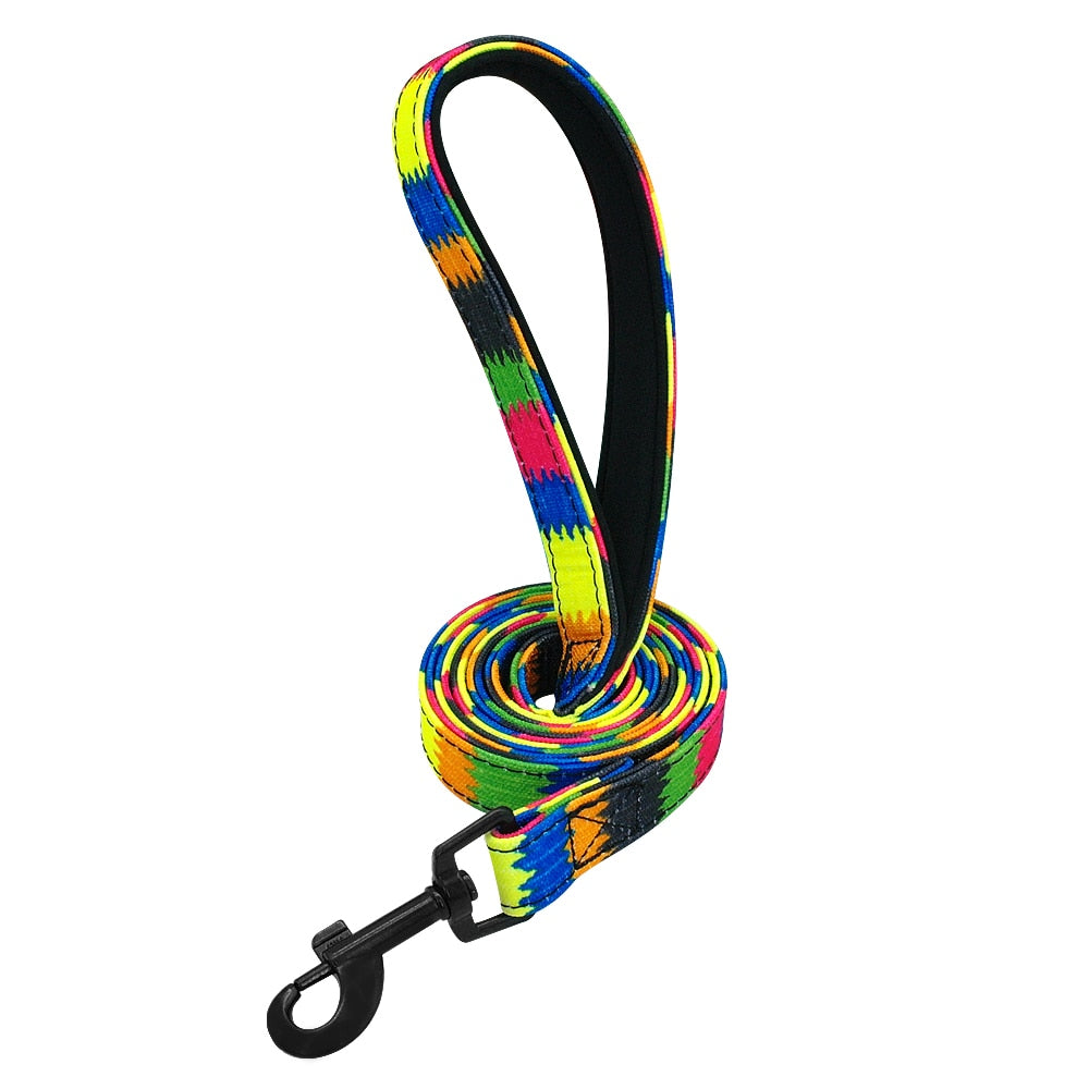 120cm Fashion Pattern Dog Leash Printed Nylon Pet Leash Rope For Small Medium Dogs