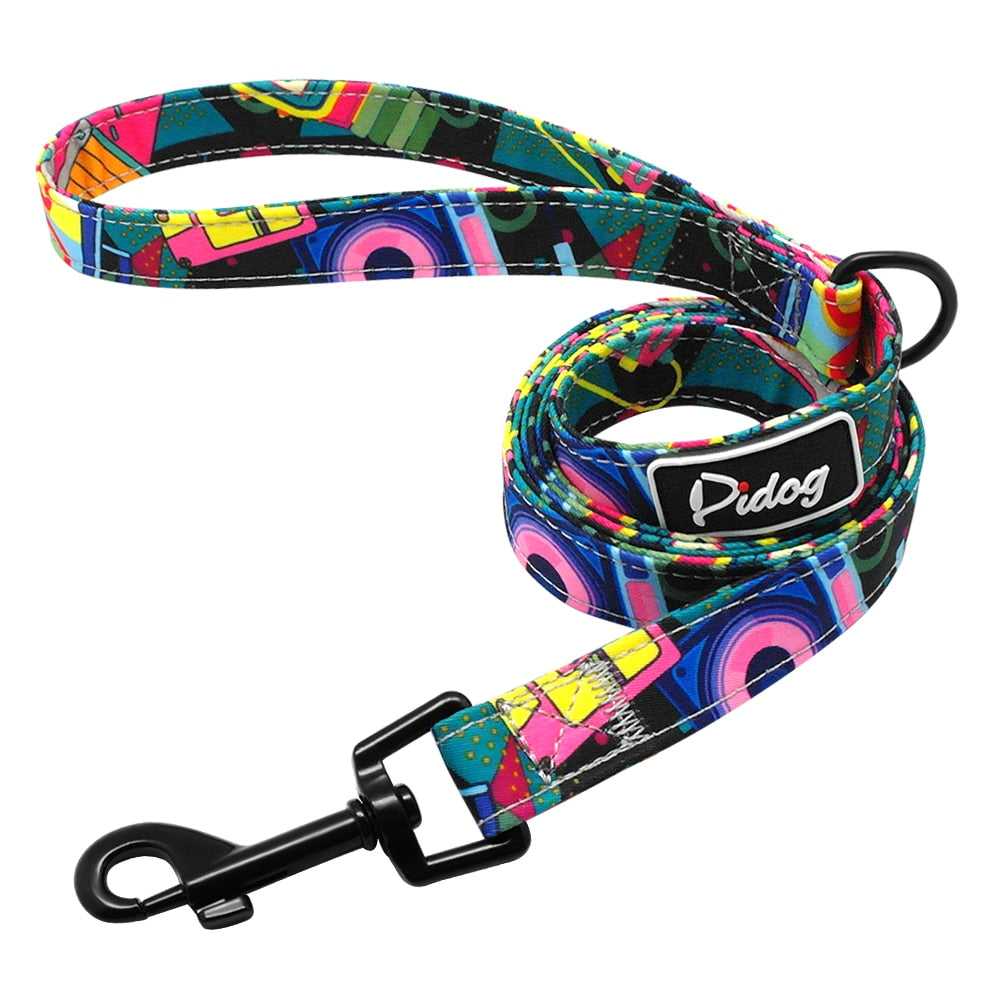 120cm Fashion Pattern Dog Leash Printed Nylon Pet Leash Rope For Small Medium Dogs