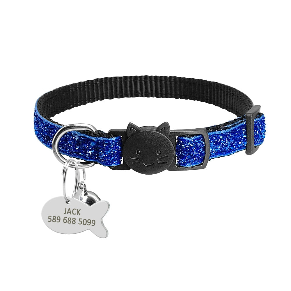 Safety Breakaway Cat Collars Quick Release Kitten Collar Personalized Custom