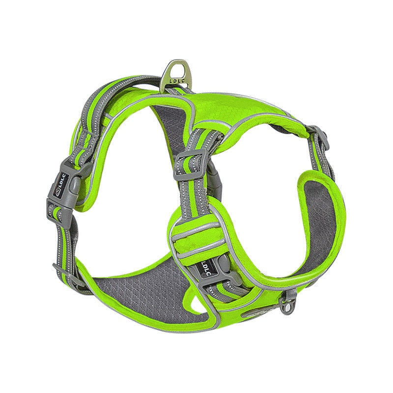 Reflective nylon dog harness