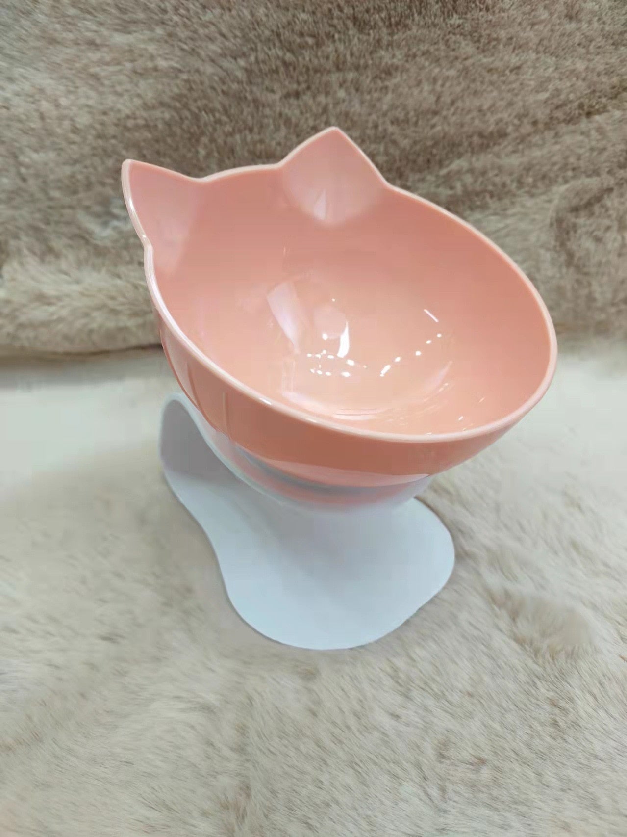 Non-slip single/double cat bowl with stand