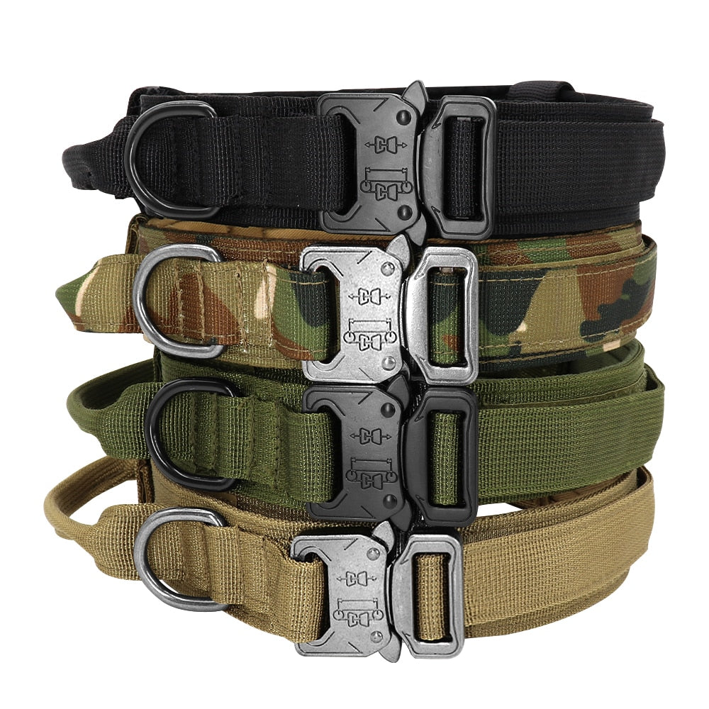 Military tactical dog collar