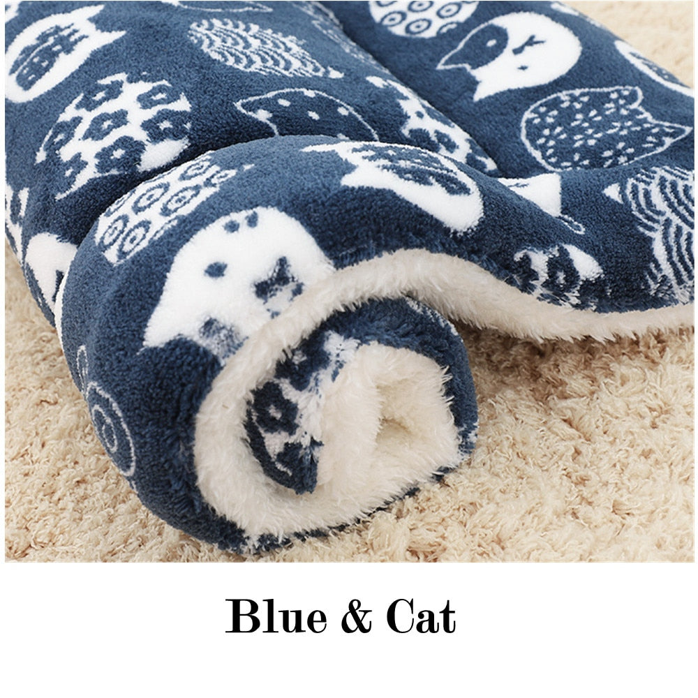 Soft flannel pet soft fleece mat/blanket