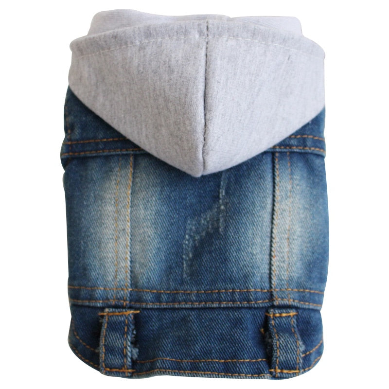 XS-2XL Denim Dog Clothes Cowboy Pet Dog Coat