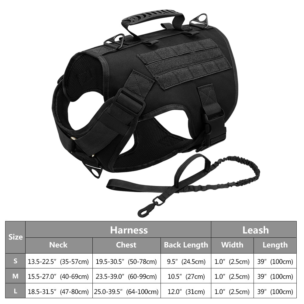 Pet Artist Tactical Dog Harness & Lead Set